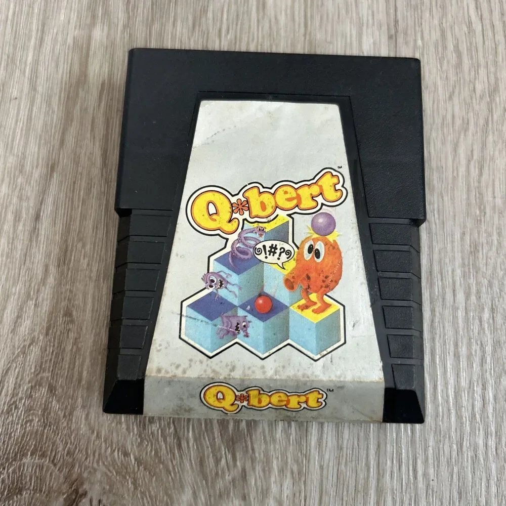 Qbert Atari 2600 Video Game Cartridge 1983 with Manual Tested Sears Arcade